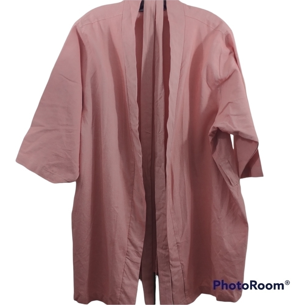American Rhino Short Cotton Peach Robe Made in Kenya  sz S